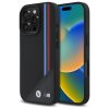 BMW - Leather M Meshed Tricolor Stripes MagSafe (BMHMP16L23PUTRK) - iPhone 16 Pro - Black