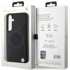 BMW - Signature Leather Half Textured & Circle MagSafe (BMHMS24M23RTPK) - Samsung Galaxy S24 Plus - Black