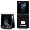 Hello Kitty Hardcase IML Metal Logo Kitty Head puzdro pre Samsung Galaxy Z Flip5 – čierne