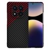 Techsuit - Carbonite FiberShell - Xiaomi Redmi Note 14 Pro+ 5G - Red Vortex