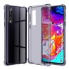 Techsuit - Shockproof Clear Silicone - Samsung Galaxy A70 / A70s - Smoke Black