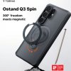 Torras – Ostand Spin Series ochranné puzdro s otočným stojanom pre Samsung Galaxy S26 Ultra – transparentné
