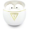 Guess - Wireless Earbuds Script Print (GUTWSA15HETH) - In-ear, Bluetooth, TWS, Small Round Design - White
