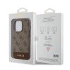 Guess - Hardcase 4G Stripe Collection kryt pre iPhone 15 Pro - hnedý