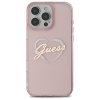 Guess - Hardcase IML Heart kryt pre iPhone 16 Pro - ružový
