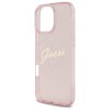Guess - Hardcase IML Heart kryt pre iPhone 16 Pro - ružový