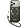 Guess - IML Glitter Script Strap MagSafe puzdro pre iPhone 17 Pro Max - čierne
