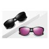 Techsuit - Sunglasses Polarized (A572) - for Women with UV Protection, PC - Black / Pink Mirror