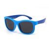 Techsuit - Sunglasses Polarised (8306-C29) - for Babies, Square Shape, with Strap - Blue / Dark Blue