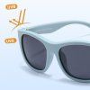 Techsuit - Sunglasses Polarised (8306-C32) - for Babies, Square Shape - Blue / Pink