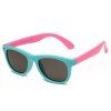 Techsuit - Sunglasses Polarised (8306-C32) - for Babies, Square Shape - Blue / Pink