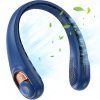 Techsuit - Neck Fan S9 prenosný ventilátor na krk s digitálnym displejom, 3 rýchlosťami, batériou 5200 mAh a 5800 ot./min - modrý