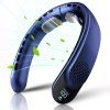 Techsuit - Neck Fan S8 prenosný ventilátor na krk s digitálnym displejom, 3 rýchlosťami, batériou 4000 mAh a 7300 ot./min - modrý