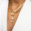 Girly Perlový náhrdelník Cross
