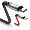 USB C / USB A Rýchlonabíjací + data extra ohybný kábel - plochý