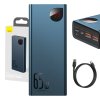 Baseus Powerbanka Adaman Metal 20000mAh PD QC 3.0 65W 2xUSB USB-C micro USB (modrá)