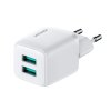 Wall Charger (L-2A121) - 2 x USB, Fast Charging, 12W, 2.4A - White