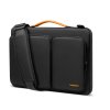 Defender Laptop Briefcase (A42E1D1) - with Shoulder Strap and Small Card Pocket, 15.6" - Black