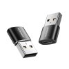 Joyroom Adaptér USB samec-samica typu C (2 kusy) S-H152 (čierna)