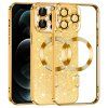 Techsuit Luxury Glitter MagSafe obal na - iPhone 12 Pro - Zlatá