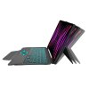 Techsuit KeyTab Pro Puzdro (s RGB Bezdrôtovou Klávesnicou a Držiakom na Stylus) - iPad Pro 11 (2018/2020/2021/2022) - Čierne