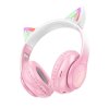 Hoco Wireless Headphones Cat Ear (W42) - for Kids, Over-ear, Foldable with Bluetooth 5.3, Hi-Fi Audio - Cherry Blossom