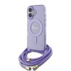 Guess IML Crossbody Cord Script MagSafe (GUHMP16SHCTSGNSU) puzdro pre - iPhone 16 - Fialová