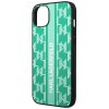 Karl Lagerfeld pevný kryt s monogramom na iPhone 14 Plus (KLHCP14MPGKLSKN) - zelený pruh (Green Stripe)