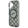 Karl Lagerfeld IML MagSafe kryt na iPhone 16 (KLHMP16SHMCKMHK) - Monogram Karl&Choupette hlava