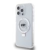 Karl Lagerfeld pevný kryt s prsteňom a MagSafe na iPhone 15 Pro Max (KLHMP15XHMRSKHH) - biely Karl Head