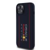 Red Bull Racing silikónový kryt s MagSafe a vertikálnym logom na iPhone 15 (RBHMP15S24SIOLRV) - tmavomodrý