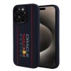 Red Bull Racing silikónový kryt s MagSafe a vertikálnym logom na iPhone 15 Pro (RBHMP15L24SIOLRV) - tmavomodrý