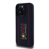 Red Bull Racing silikónový kryt s MagSafe a vertikálnym logom na iPhone 15 Pro Max (RBHMP15X24SIOLRV) - tmavomodrý