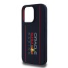 Red Bull Racing silikónový kryt s MagSafe a vertikálnym logom na iPhone 15 Pro Max (RBHMP15X24SIOLRV) - tmavomodrý