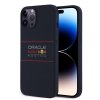 Red Bull Racing silikónový kryt s MagSafe a horizontálnym logom na iPhone 14 Pro (RBHMP14L24SIHSRV) - tmavomodrý
