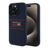 Red Bull Racing silikónový kryt s MagSafe a horizontálnym logom na iPhone 15 Pro Max (RBHMP15X24SIHSRV) - tmavomodrý