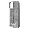 Guess Sequin Script Metal kryt na iPhone 15 (GUHCP15SPSFDGSS) - strieborný