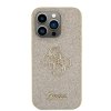 Guess Glitter Script Big 4G kryt na iPhone 15 Pro (GUHCP15LHG4SGD) - zlatý