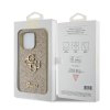 Guess Glitter Script Big 4G kryt na iPhone 15 Pro (GUHCP15LHG4SGD) - zlatý