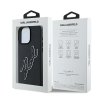 Karl Lagerfeld 3D Design kryt na iPhone 16 Pro (KLHCP16L3DRKSDLK) - Rubber Signature