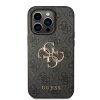 Guess pevný kryt 4G s veľkým kovovým logom na iPhone 15 Pro (GUHCP15L4GMGGR) - sivý