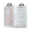 Karl Lagerfeld Diagonal Quilted Script kryt na iPhone 15 Pro (KLHCP15LPQDSMGP) - ružový