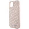 Karl Lagerfeld Diagonal Quilted K Pattern kryt na iPhone 15 (KLHCP15SPQKPMP) - ružový