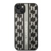 Karl Lagerfeld pevný kryt s monogramom na iPhone 14 Plus (KLHCP14MPGKLSKG) - sivý pruh (Grey Stripe)