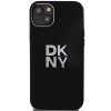 DKNY pevný silikónový kryt na iPhone 15 Plus s kovovým logom (DKHCP15MSMCBSK) - čierny