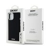 DKNY pevný silikónový kryt na iPhone 15 Plus s malým kovovým logom a MagSafe (DKHMP15MSMCHLK) - čierny