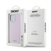 DKNY pevný silikónový kryt na iPhone 15 Pro Max s malým kovovým logom a MagSafe (DKHMP15XSMCHLP) - ružový