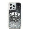 DKNY pevný trblietavý kryt na iPhone 15 Pro Max s veľkým logom (DKHCP15XLBNAEK) - čierny