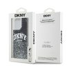 DKNY pevný trblietavý kryt na iPhone 15 Pro Max s veľkým logom (DKHCP15XLBNAEK) - čierny