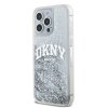 DKNY pevný trblietavý kryt na iPhone 15 Pro Max s veľkým logom (DKHCP15XLBNAET) - biely